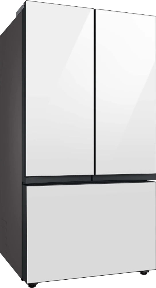 Bespoke 3-Door French Door Refrigerator (30 cu. ft.) with Beverage Center™ in White Glass