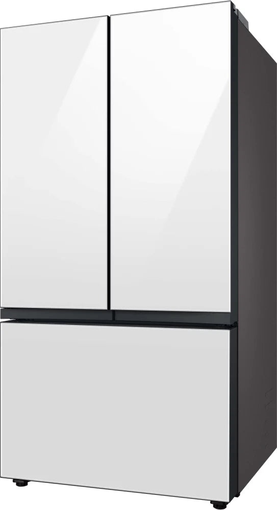 Bespoke 3-Door French Door Refrigerator (30 cu. ft.) with Beverage Center™ in White Glass