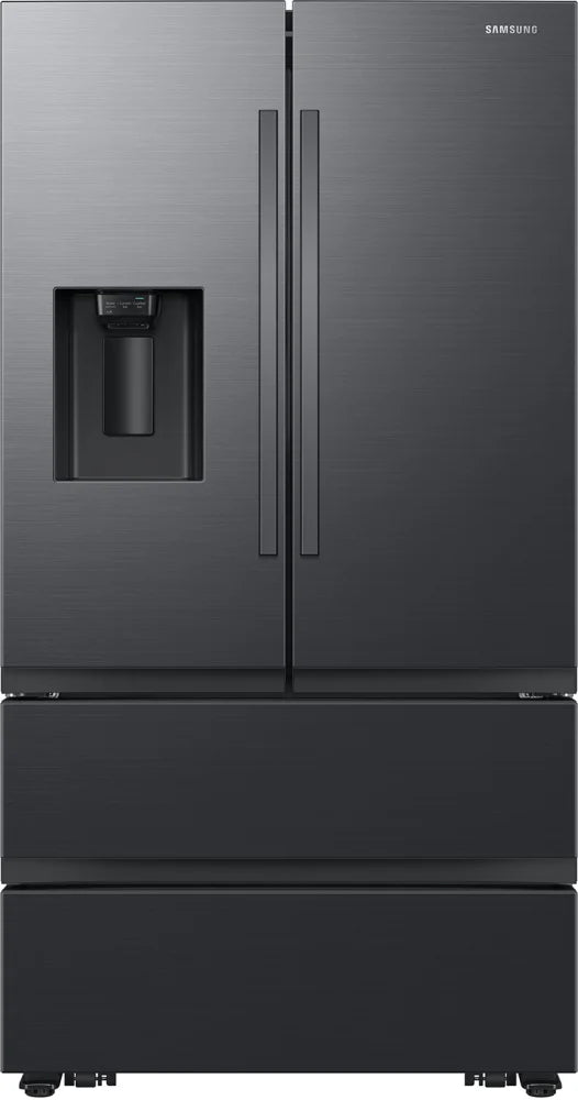 30 cu. ft. Mega Capacity 4-Door French Door Refrigerator with Four Types of Ice in Matte Black Steel