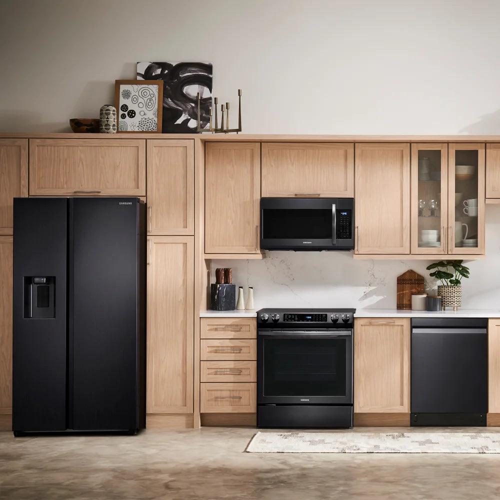 27.4 cu. ft. Large Capacity Side-by-Side Refrigerator in Black Stainless Steel