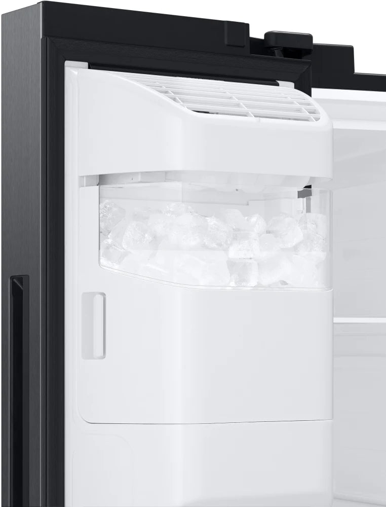 27.4 cu. ft. Large Capacity Side-by-Side Refrigerator in Black Stainless Steel