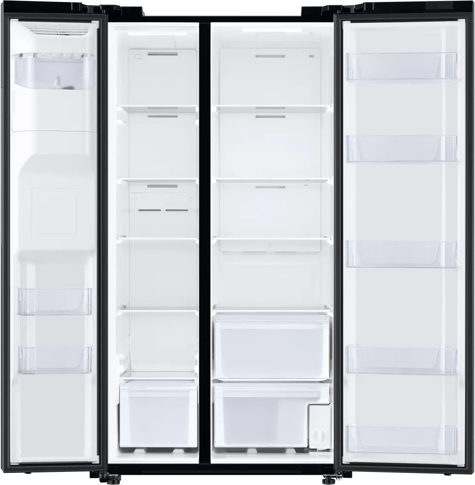 27.4 cu. ft. Large Capacity Side-by-Side Refrigerator in Black Stainless Steel