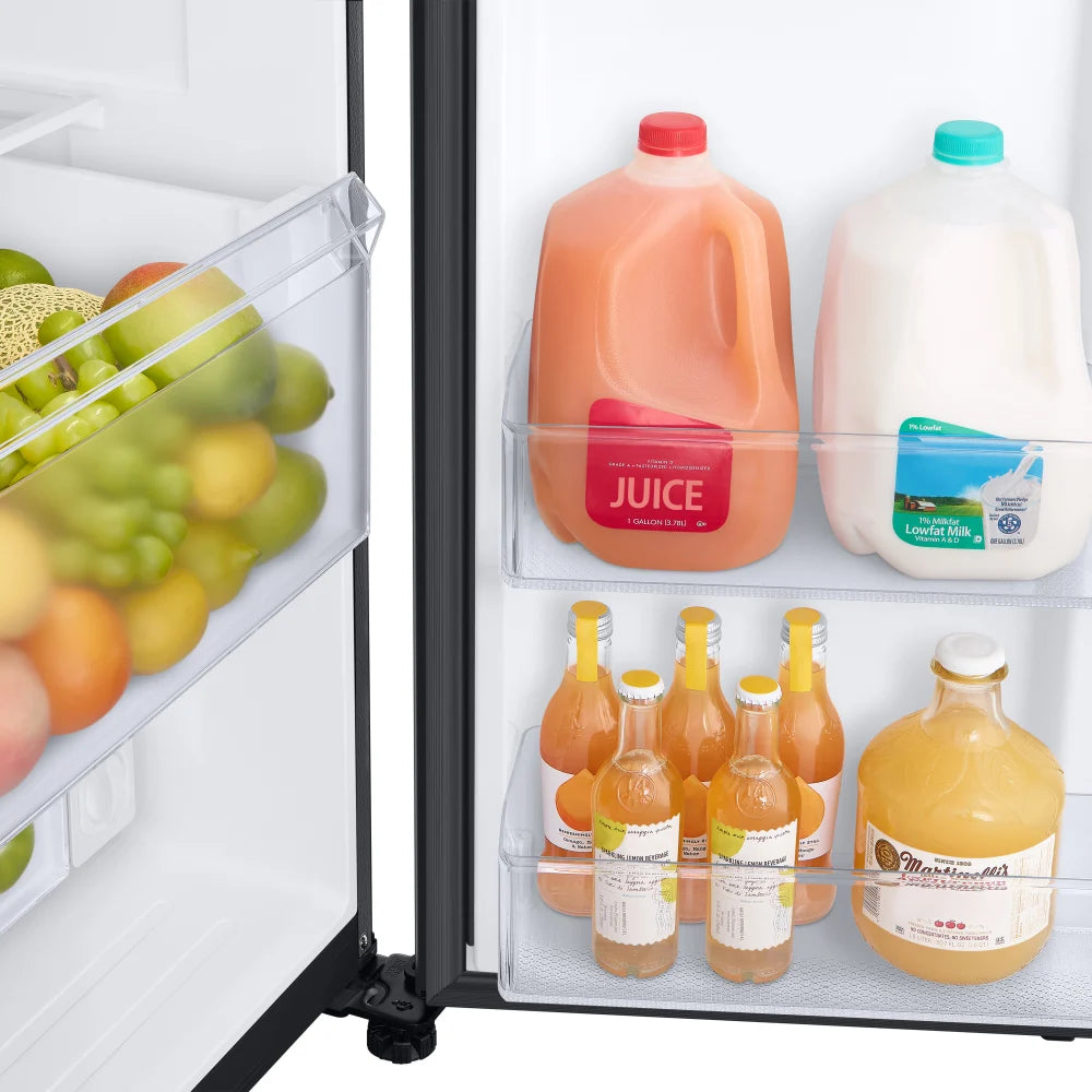 27.4 cu. ft. Large Capacity Side-by-Side Refrigerator in Black Stainless Steel