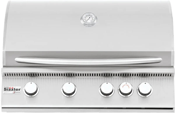 Summerset SIZ32NG 32 Inch Built-In Gas Grill with 4 Burners, 15,000 BTU Infrared Burner, 795 Sq. In. Cooking Surface, 443 Stainless Steel Construction, Double-Lined Hood, 8mm Cooking Grates, and Stainless Steel Tube Burners: Natural Gas