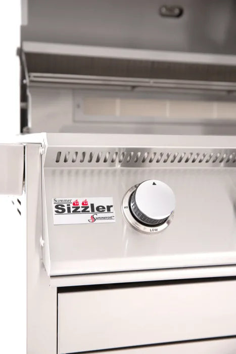Summerset  40 Inch Built-In Gas Grill with 5 Burners, 15,000 BTU Infrared Burner, 985 Sq. In. Cooking Surface, 443 Stainless Steel Construction, Double-Lined Hood, 8mm Cooking Grates, and Stainless Steel Tube Burners: Natural Gas