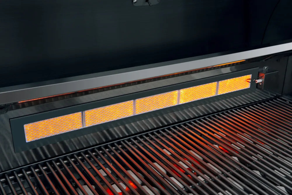 Summerset  40 Inch Built-In Gas Grill with 5 Burners, 15,000 BTU Infrared Burner, 985 Sq. In. Cooking Surface, 443 Stainless Steel Construction, Double-Lined Hood, 8mm Cooking Grates, and Stainless Steel Tube Burners: Natural Gas