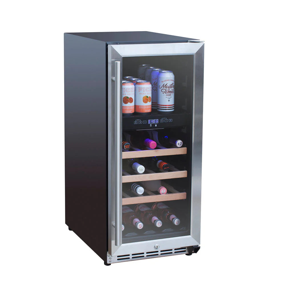 15" Outdoor Rated Dual Zone Wine Cooler TFRFR-15WD