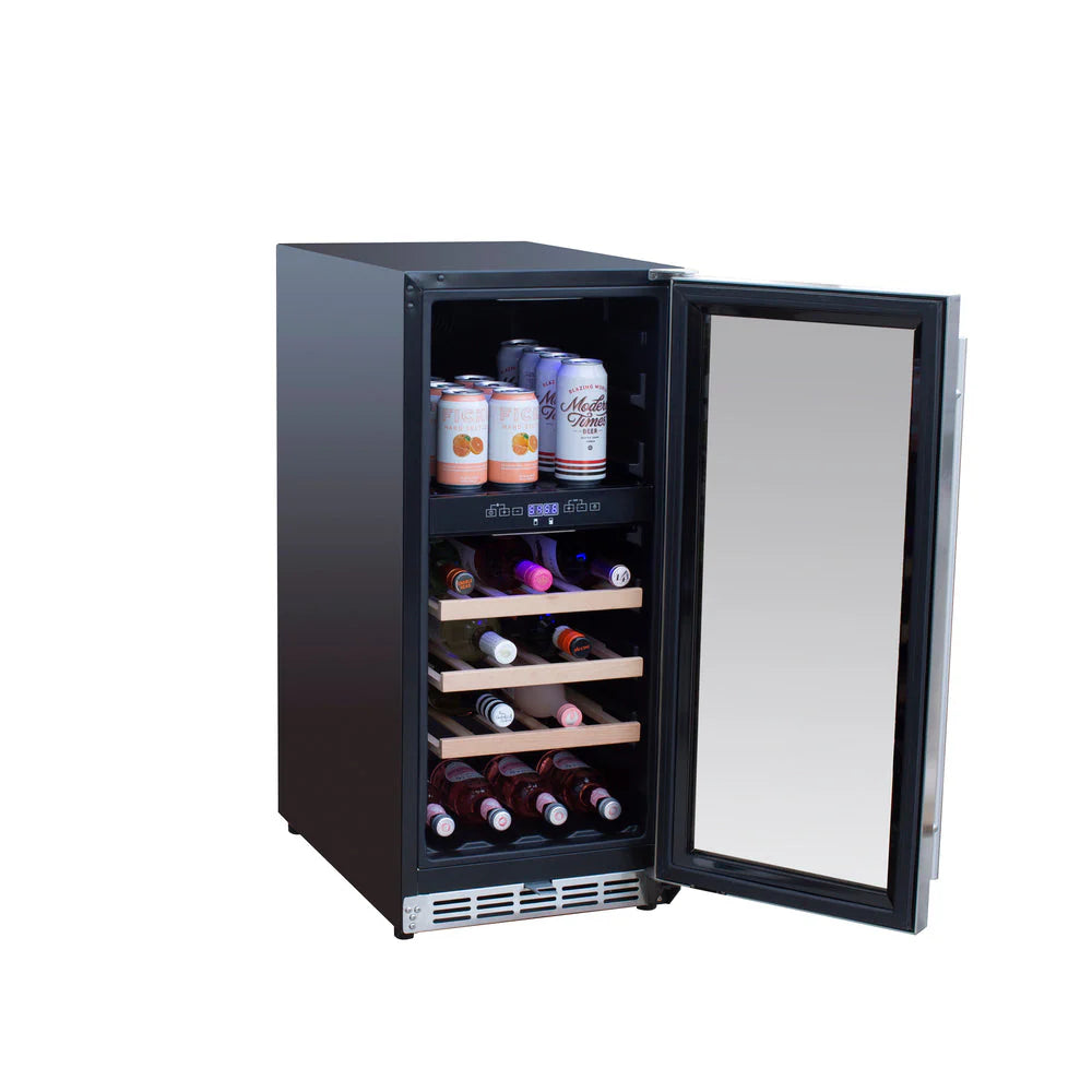 15" Outdoor Rated Dual Zone Wine Cooler TFRFR-15WD