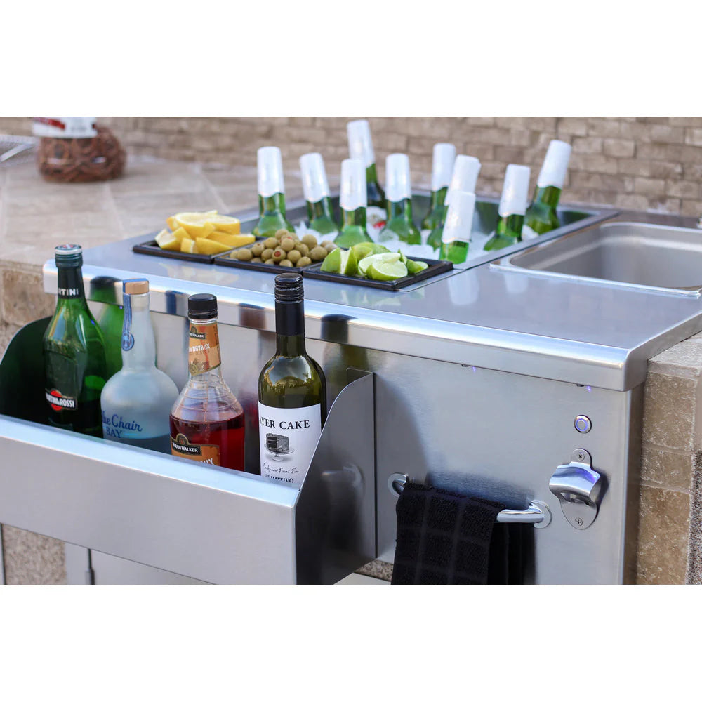 30" Beverage & Prep Station with LED Lights-TF-BC-30L