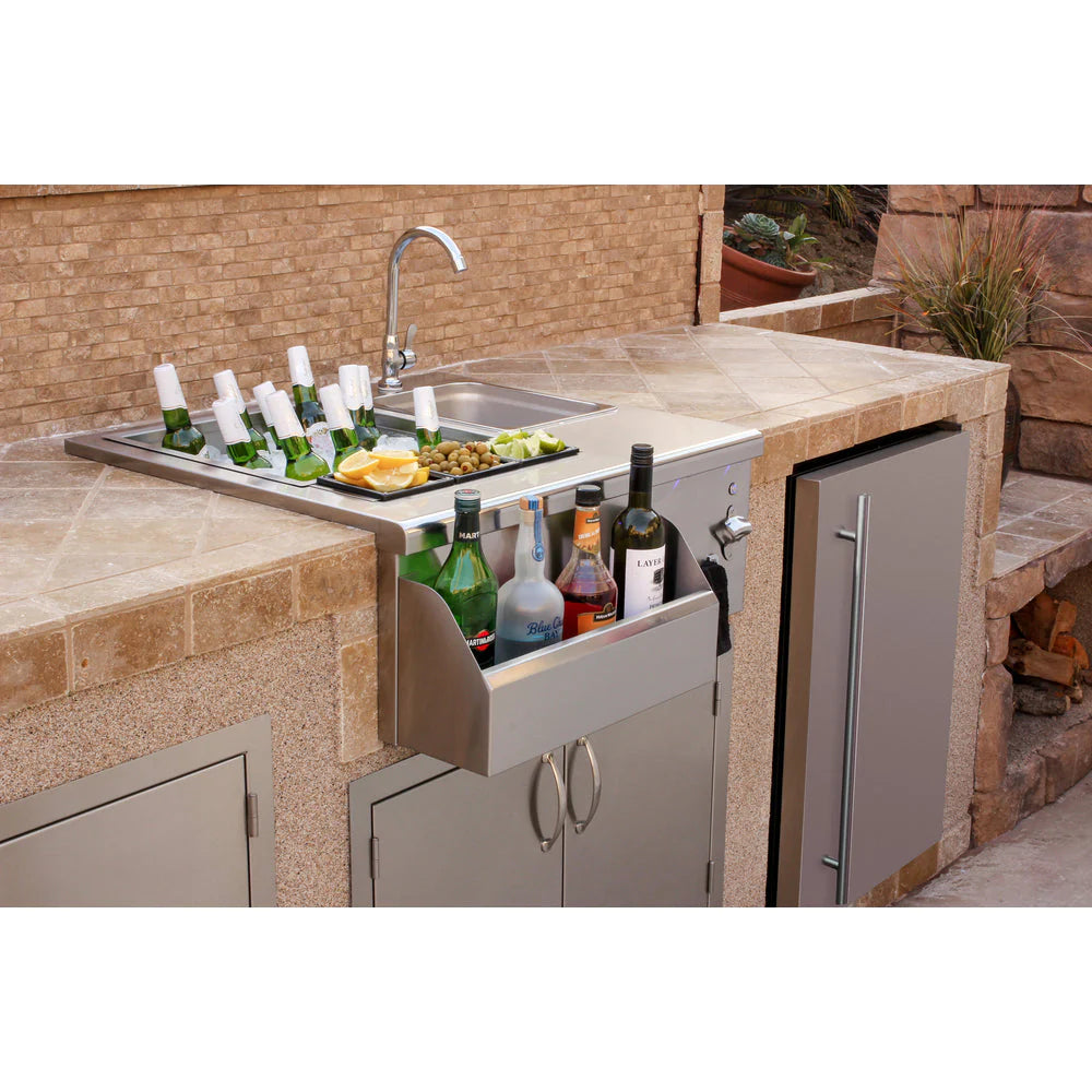 30" Beverage & Prep Station with LED Lights-TF-BC-30L