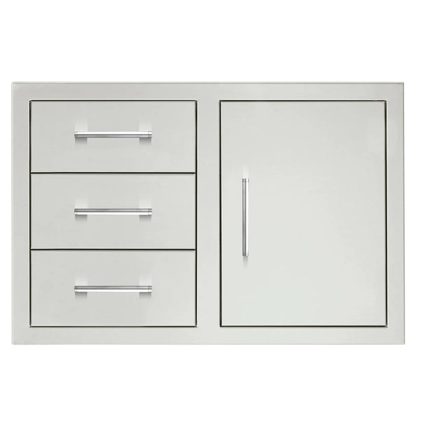 33" 2-Drawer & Access Door Combo Masonry Frame Return-TF-DC2-33M-A