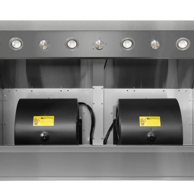 TrueFlame 36", 42', 48", 60" Outdoor Rated, 1200 CFM Vent Hood, includes 1/2" Mounting Bracket / TF-VH36-2, TF-VH42-2, TF-VH48-2, TF-VH60-2