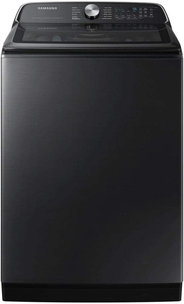 5.4 cu. ft. Extra-Large Capacity Smart Top Load Washer with ActiveWave™ Agitator and Super Speed Wash in Brushed Black