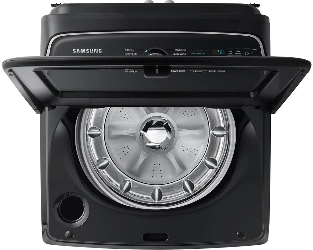 5.4 cu. ft. Extra-Large Capacity Smart Top Load Washer with ActiveWave™ Agitator and Super Speed Wash in Brushed Black