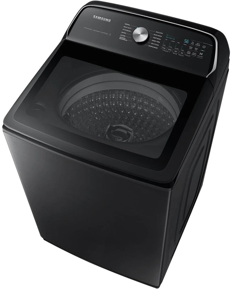 5.4 cu. ft. Extra-Large Capacity Smart Top Load Washer with ActiveWave™ Agitator and Super Speed Wash in Brushed Black