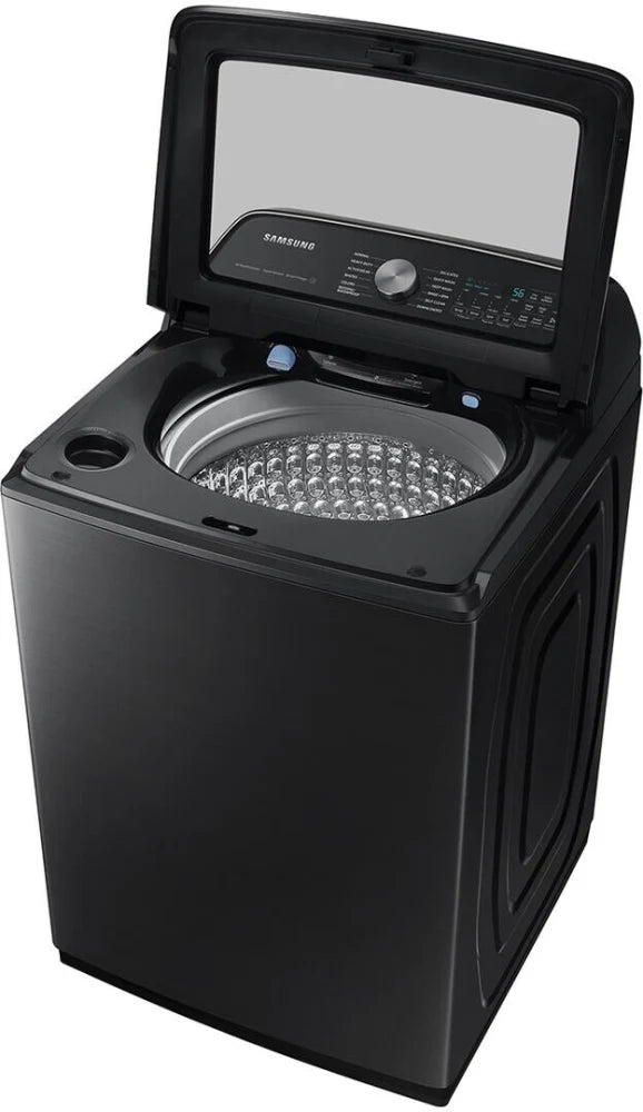 5.5 cu. ft. Extra-Large Capacity Smart Top Load Washer with Super Speed Wash in Brushed Black