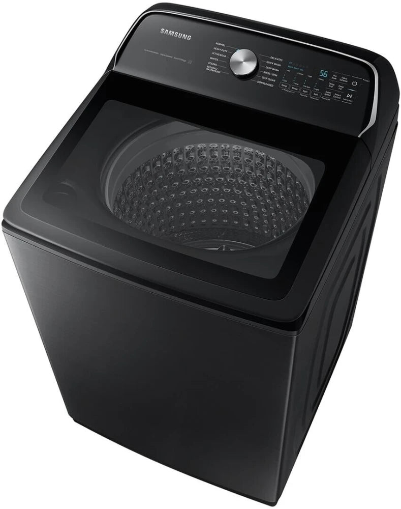 5.5 cu. ft. Extra-Large Capacity Smart Top Load Washer with Super Speed Wash in Brushed Black