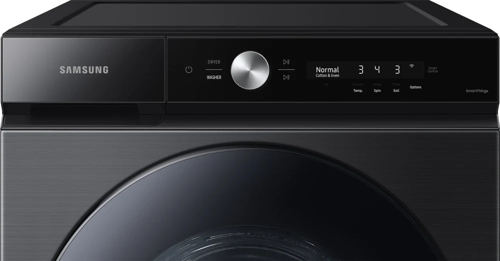 Bespoke 5.3 cu. ft. Ultra Capacity Front Load Washer with Super Speed Wash and AI Smart Dial in Brushed Black