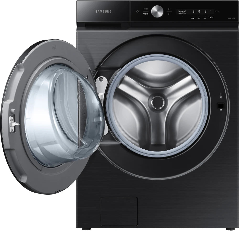 Bespoke 5.3 cu. ft. Ultra Capacity Front Load Washer with Super Speed Wash and AI Smart Dial in Brushed Black