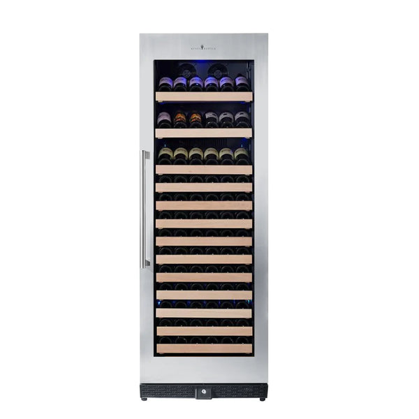 KingsBottle 166 Bottle Large Wine Cooler Refrigerator Drinks Cabinet Beverage Fridge KBU170WX-FG LHH KBU170WX-FG RHH KBU170WX-SS LHH  KBU170WX-SS RHH