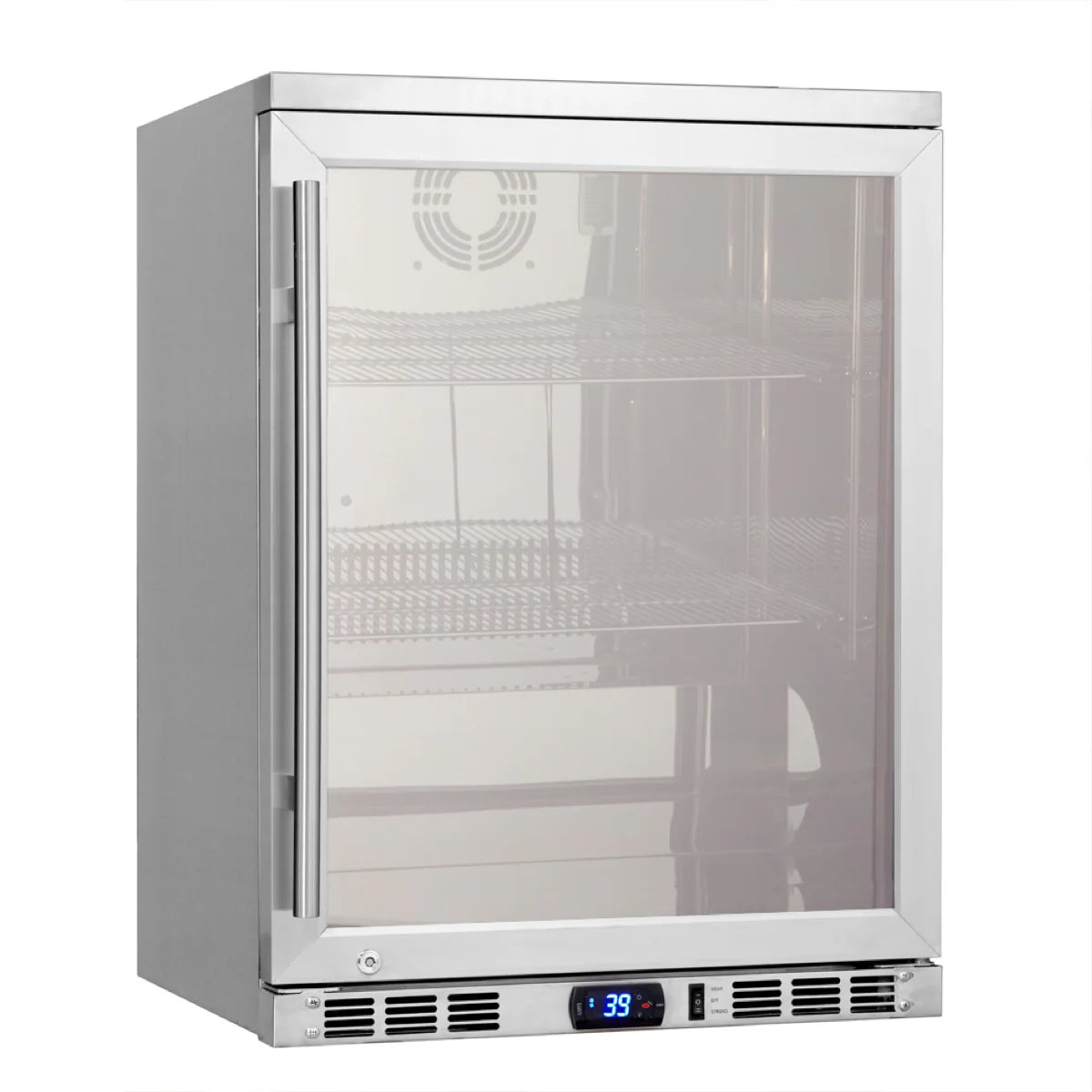 KingsBottle 24 Inch Under Counter Beer Cooler Drinks Stainless Steel Beverage Fridge KBU55M LHH KBU55M RHH